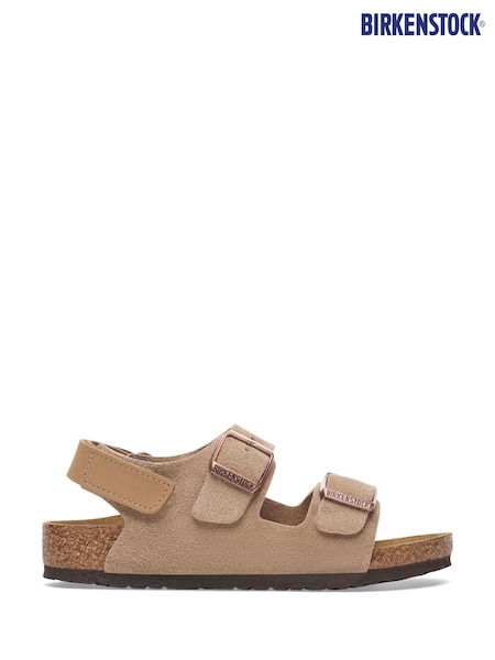 Taupe Brown - Birkenstock Milano Suede Sandals