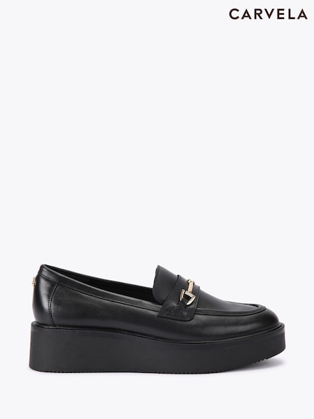 Carvela Black Vista Loafer Shoes (G15649) | £169