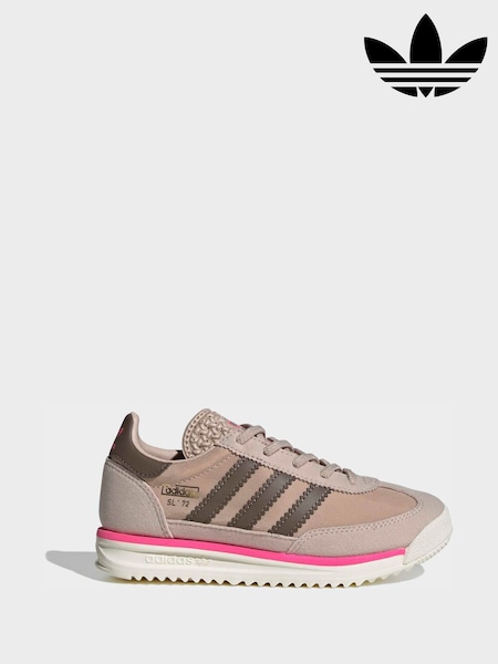 adidas Originals Brown/Neutral SL 72 RS Elastic Laces Trainers (G15661) | £40