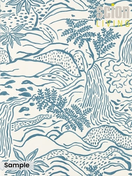 Scion Midnight Falling Foss Oakham A4 Wallpaper (G15709) | £1