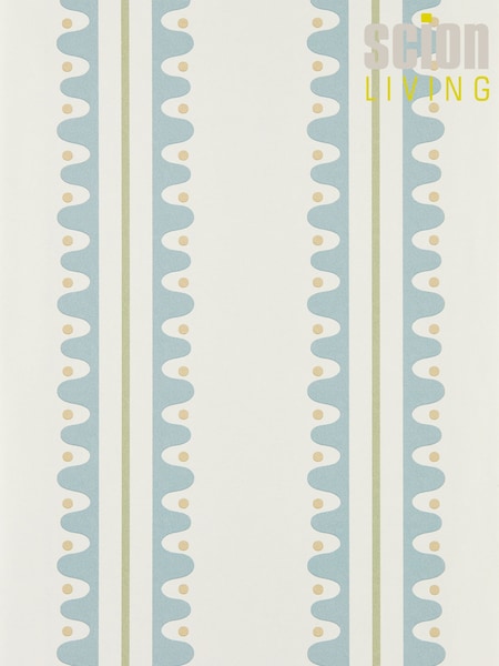Scion Coast Blue Oakham A4 Wallpaper (G15729) | £1