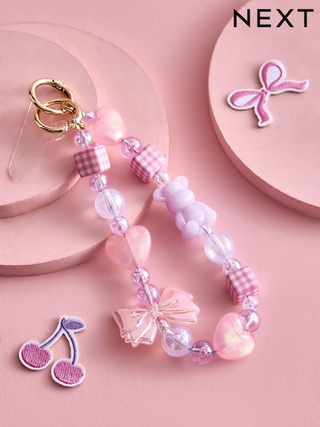 Multi-use Phone Strap/ Bag Charm And Stickers Accessory Pack