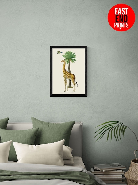 East End Prints Black Giraffe and Bird Wall Art Print by Natural History Museum (G16243) | £60 - £85