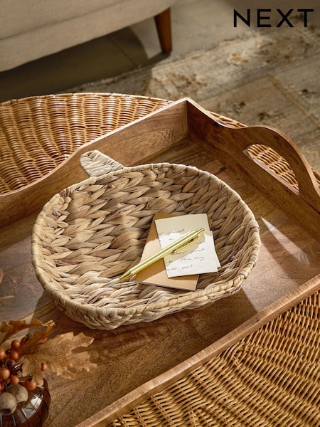 Autumn Pumpkin Seagrass Woven Bowl