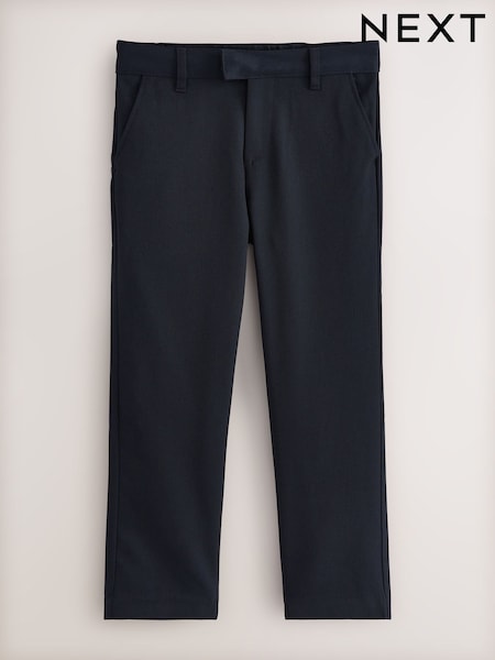 Navy Longer Leg Regular Waist School Trousers (3-17yrs) (G16402) | £8 - £16