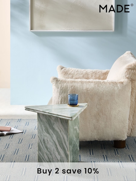 MADE.COM Light Green Marble Bria Side Table (G16415) | £299
