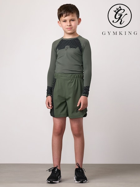 Gym King Green Kids Combat Long Sleeve Rash Guard (G16497) | £32