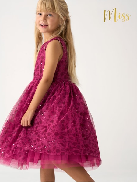 Miss Jacket with Tulle Appliqué and Printed Tulle Dress Set (G16908) | £44 - £48