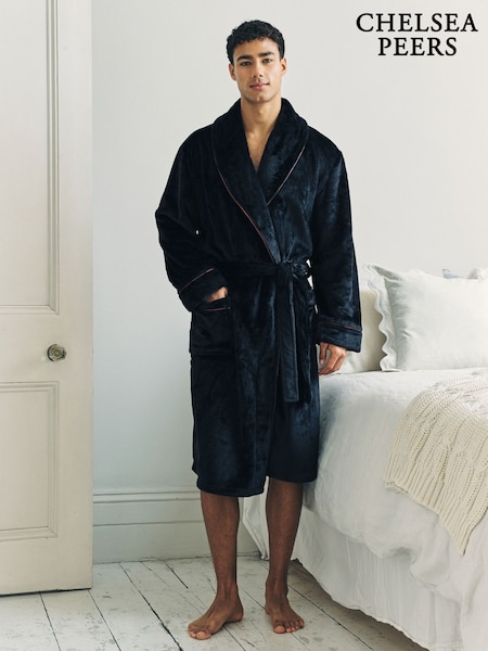 Chelsea Peers Blue Fleece Dressing Gown (G18158) | £55