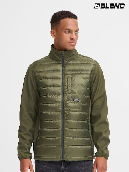 Blend Green High Neck Hybrid Coat (G18184) | £45