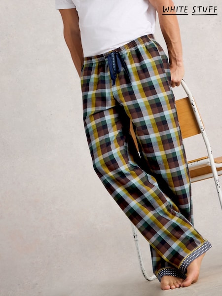 White Stuff Green Moorland Flannel Pyjamas Trousers (G18261) | £40