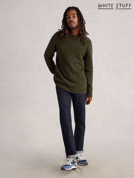 White Stuff Green Berkley Crew Neck Jumper (G18268) | £65