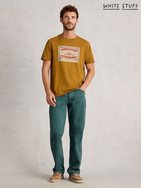 White Stuff Yellow Abersoch Graphic Circus T-Shirt (G18274) | £28