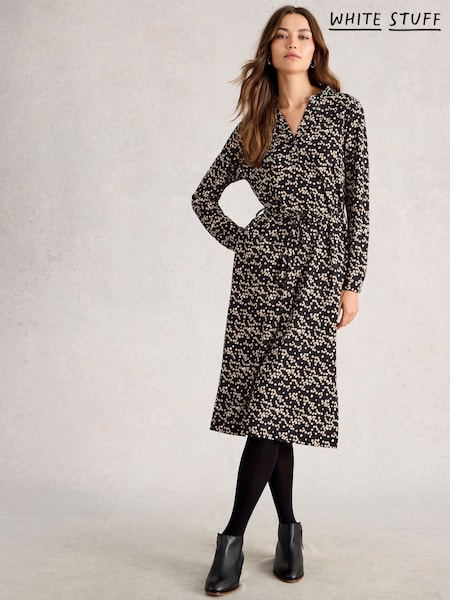 White Stuff Black Tina Jersey Dress (G18302) | £65