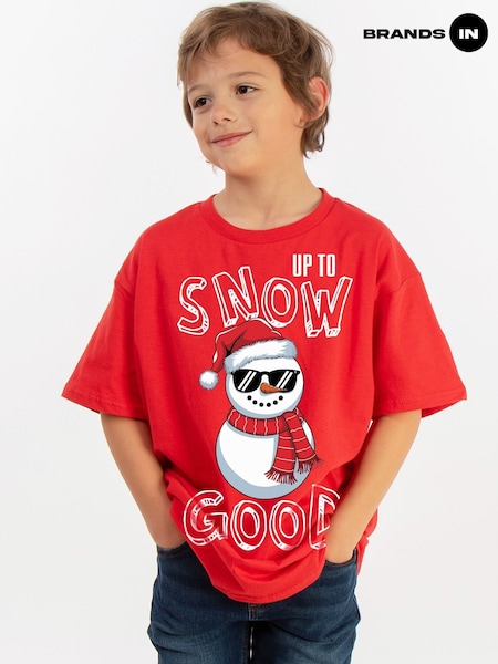 Brands In Red Christmas Snow Good T-Shirt (G18413) | £18