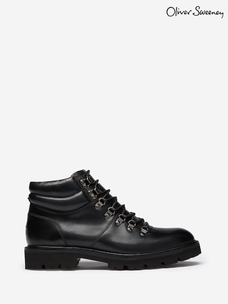 Oliver Sweeney Calf Leather Hiker Black Boots (G18466) | £199