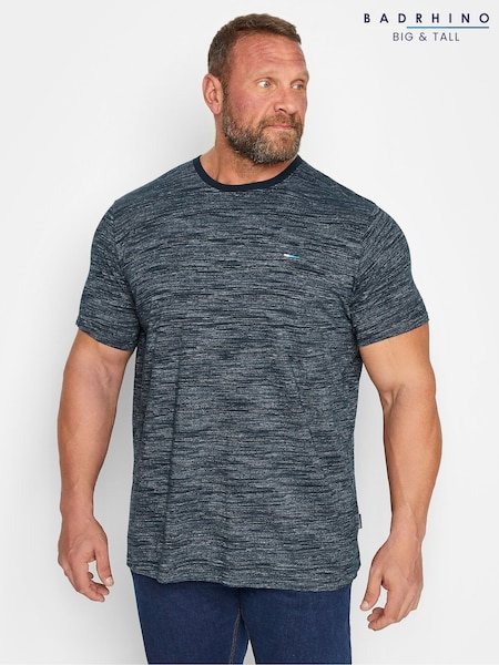 BadRhino Big & Tall Blue Injected Slub T-Shirt (G18567) | £20