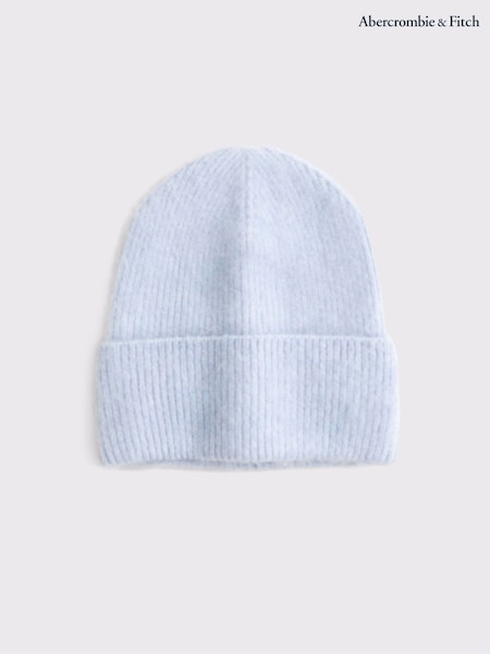 Abercrombie & Fitch Blue Fuzzy Beanie Hat (G18644) | £25