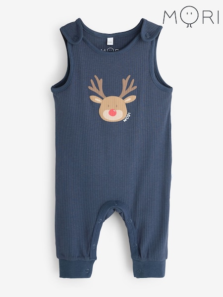 MORI Sky Blue Supersoft Dungarees (G18739) | £30 - £32