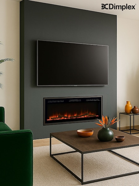 Dimplex Black Sense 50" Optiflame Electric Media Wall Fire (G18835) | £450