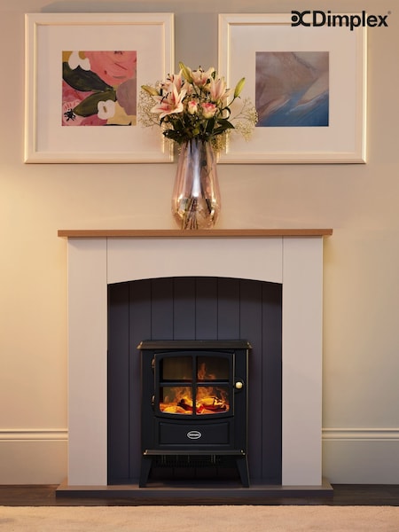 Dimplex White and Grey Stove Suite Oakmead Optiflame Electric Fireplace (G18839) | £510