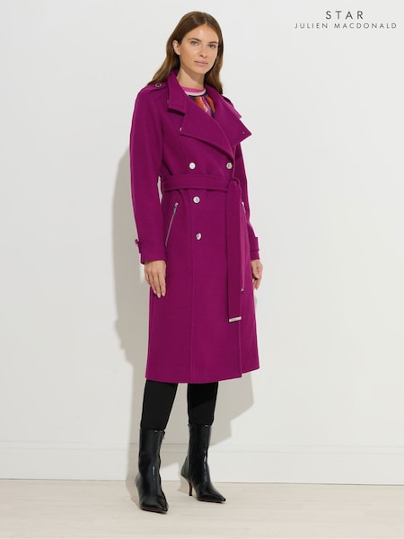 Star by Julien MacDonald Purple Military Coat (G18938) | £103
