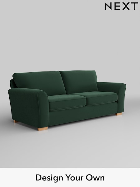 Plush Velvet Easy Clean/Bottle Green Michigan Ii (G18966) | £1,075