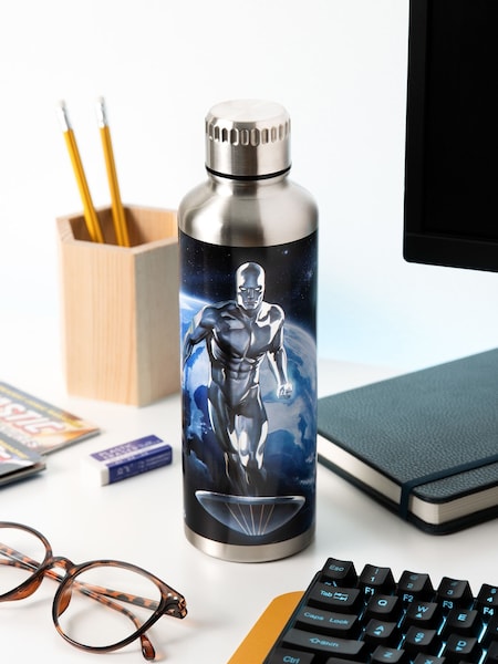 Fantastic Four Black Surfer Metal Water Bottle (G18996) | £30