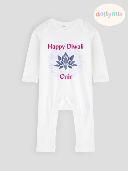 Dollymix Personalised Diwali Baby Rompersuit (G19030) | £22