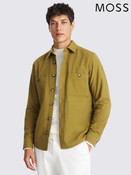 MOSS Green Moleskin Overshirt (G19140) | £80