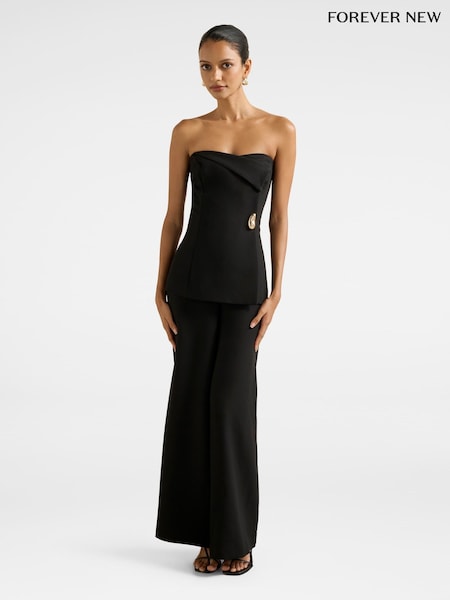 Forever New Black Joanna Petite Strapless Jumpsuit (G19144) | £120