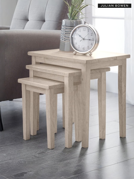 Julian Bowen White Wash Cleo Nest of Table (G19241) | £105