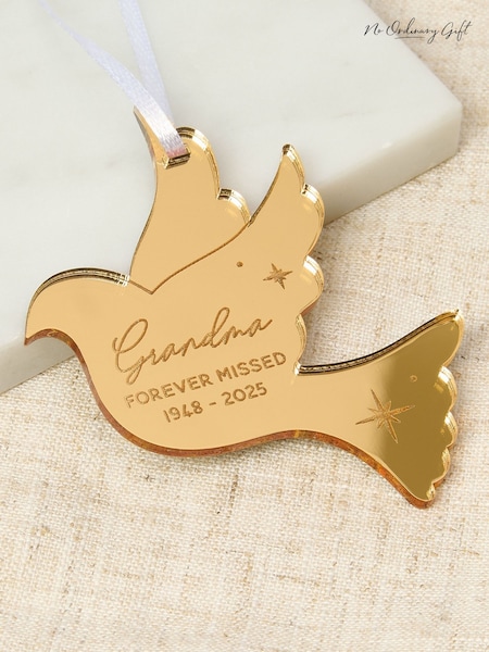 Dove Silhouette Remembrance Christmas Decoration by No Ordinary Gift (G19258) | £15