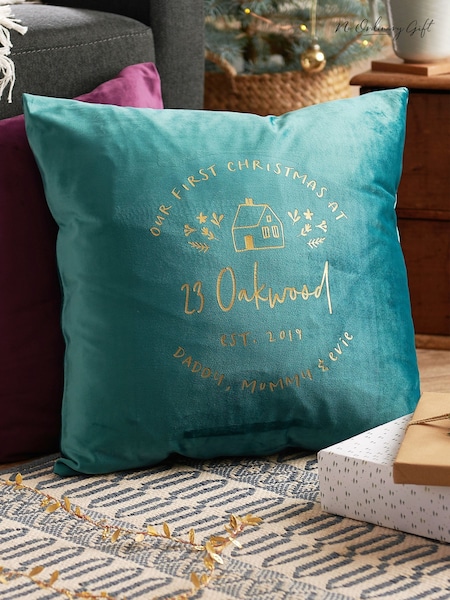 Personalised First Christmas New Home Cushion by No Ordinary Gift (G19259) | £35