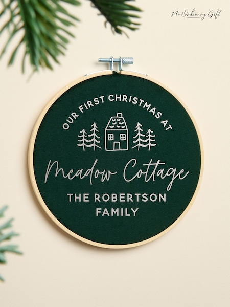 New Home at Christmas Velvet Hoop by No Ordinary Gift (G19262) | £28