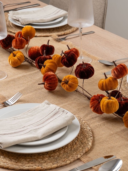 Scottish Everlastings Ltd Brown Velvet Pumpkin Garland (G19350) | £28