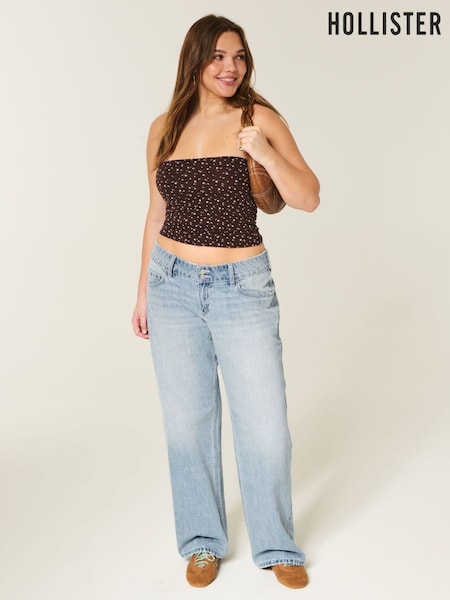 Hollister Blue Low Rise Baggy Jeans (G19355) | £46