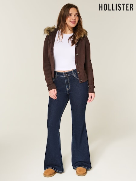 Hollister Blue High Rise Flare Jeans (G19360) | £40