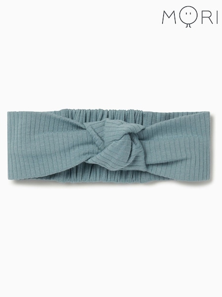 MORI Blue Supersoft Ribbed Stretchy Headband (G19519) | £8.50