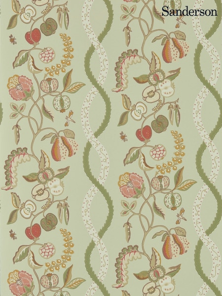 Sanderson Olive & Russet Highgrove Kitchen Garden A4 Wallpaper Sample (G19540) | £1