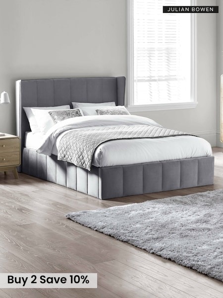 Julian Bowen Grey Katie Ottoman Storage Bed (G19542) | £580 - £605