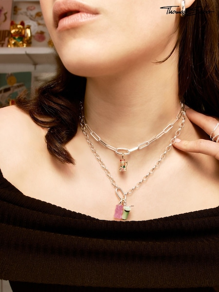 Thomas Sabo Green Charm Connect matcha latte Pendant (G19640) | £65