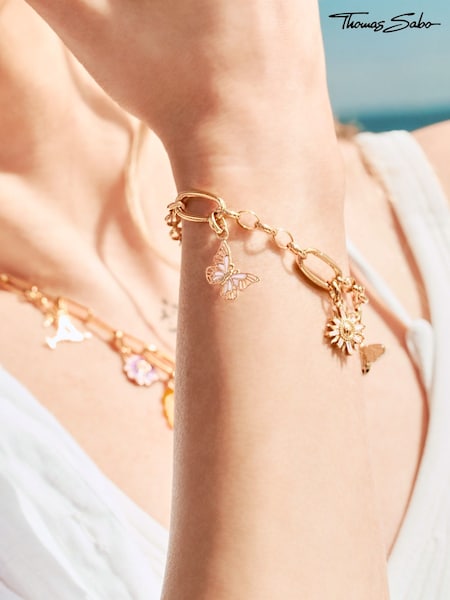 Thomas Sabo Gold Charm Connect Butterfly Pendant (G19649) | £55