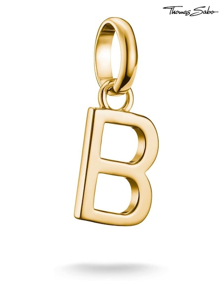 Thomas Sabo Gold Tone Charm Connect letter B Pendant (G19650) | £30