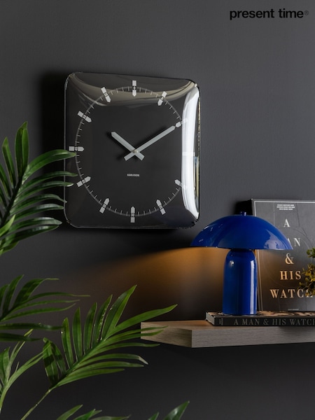 Karlsson Black Sucinto Dome Wall Clock (G19676) | £42