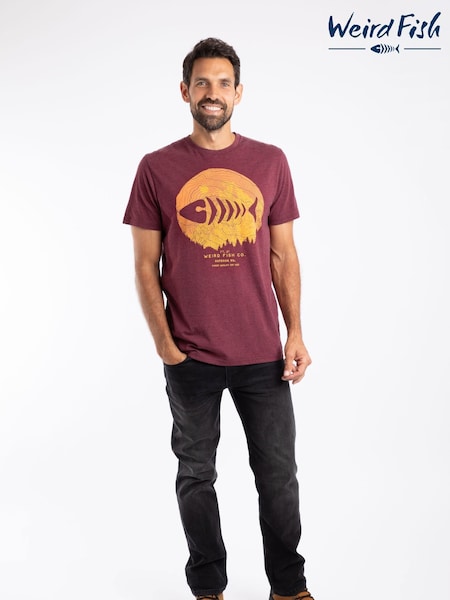 Weird Fish Purple Explorer Front Print Graphic T-Shirt (G19971) | £28