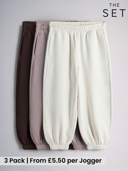 Pink/Cream/Purple - The Set 3 Pack Cuffed Joggers