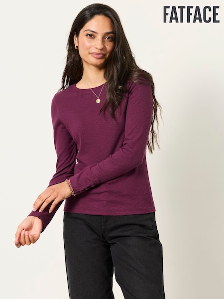 Dark Purple - Fatface Long Sleeve Top