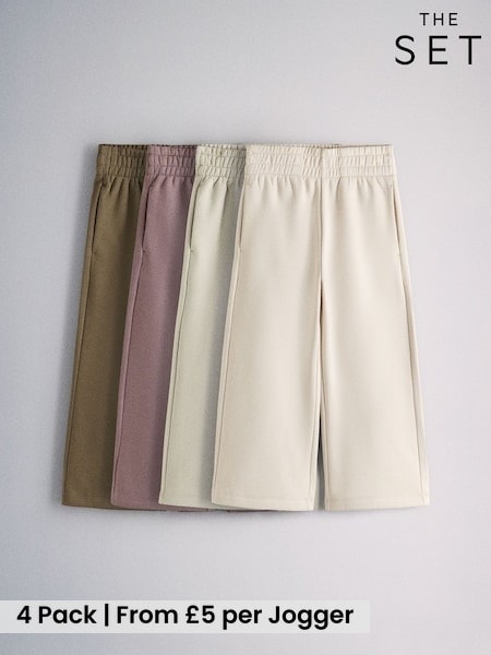 Dark Green/Light Green/Purple/Light Brown - The Set 4 Pack Wide Leg Joggers