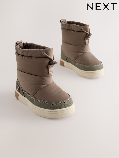 Neutral Bear - Pull On Quilted Snow Boots